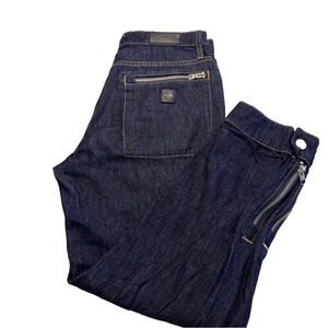 Armani Exchange Women’s “biker” Jeans Size 25 Cropped Zip Pockets